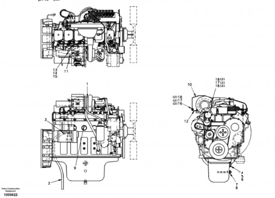 Собрание двигателя дизеля SA Assy EC210 D6D двигателя части экскаватора 1111-00313
