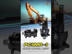 Как заменить поворотный двигатель экскаватора Komatsu PC18MR-3