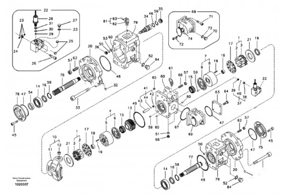 Belparts Экскаватор главный насос ec330 ec330b гидравлический насос VOE 14531412