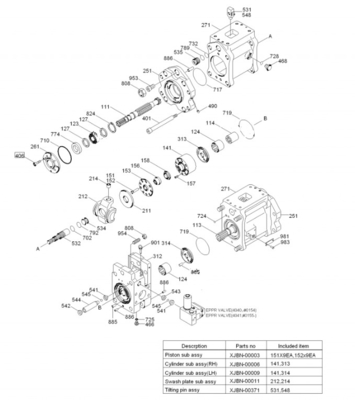 Главный насос экскаватора R290 R300 R305 R350-5-7 Гидравлический насос 31N8-10010