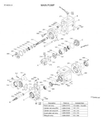 Части экскаватора R150W-9 R140W-9 Гидравлический насос 31Q4-15020 Для Hyundai