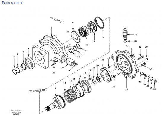 Volvo Swing Motor EC360 SA8230-31780 вращающийся двигатель для деталей экскаваторов