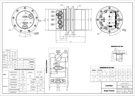 Belparts Excavator Parts TM01 New Holl1and CX18 гидравлический двигатель для 1 тонны